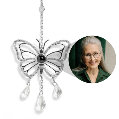 Personalized Photo Butterfly Sun Catcher Projection Car Ornaments Memorial Gift Valentines Gift