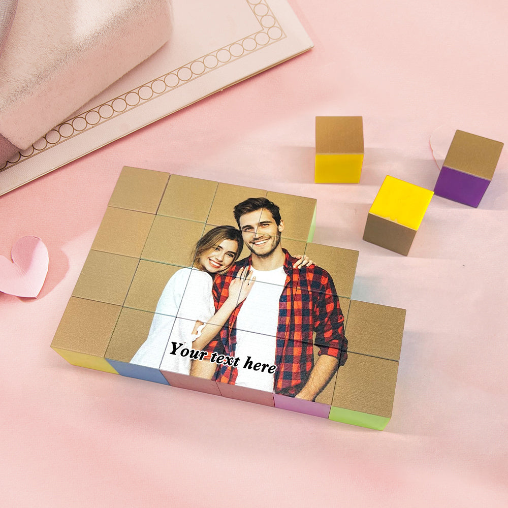 Custom Photo Magnetic Building Blocks Magnet Construction Cube Toys