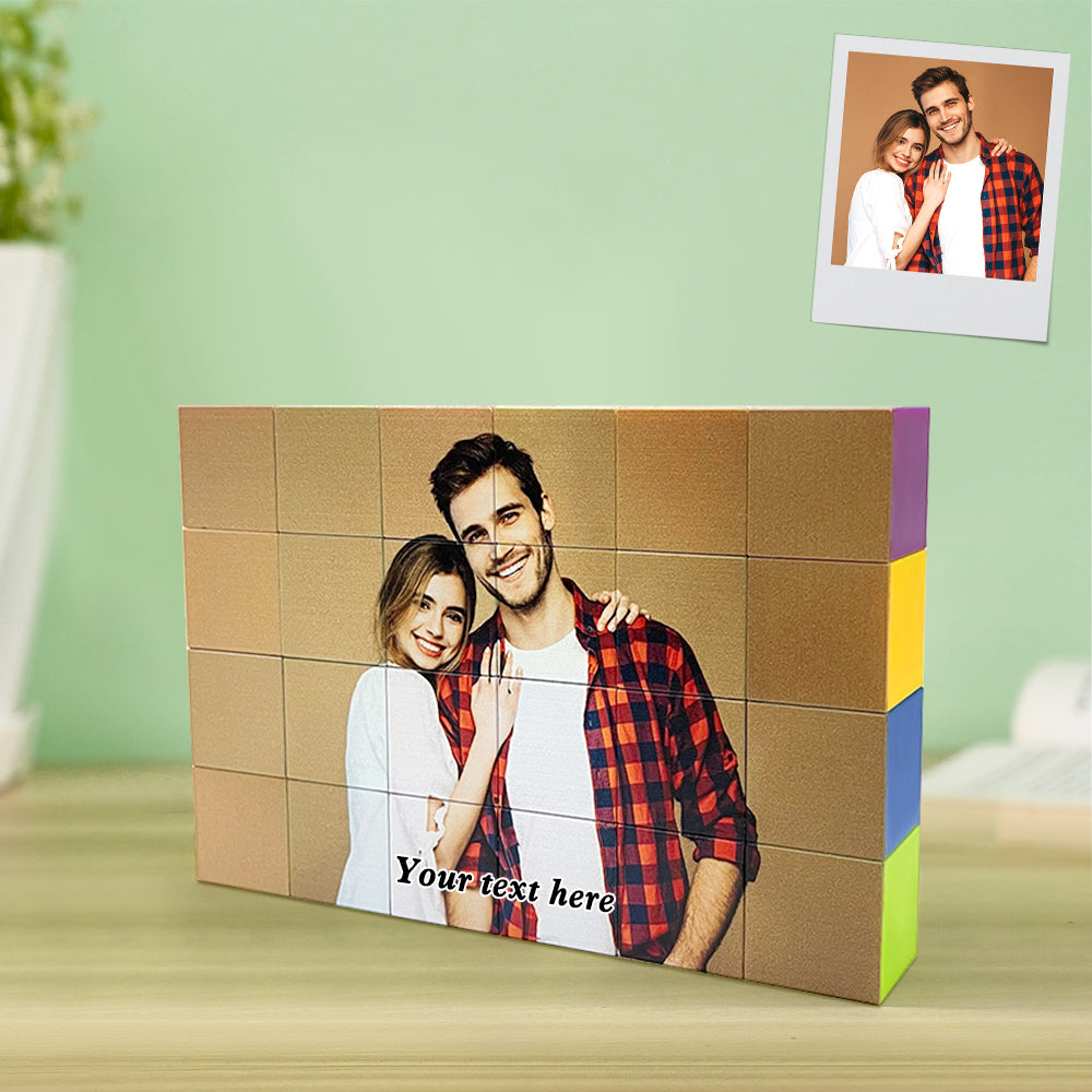 Custom Photo Magnetic Building Blocks Magnet Construction Cube Toys