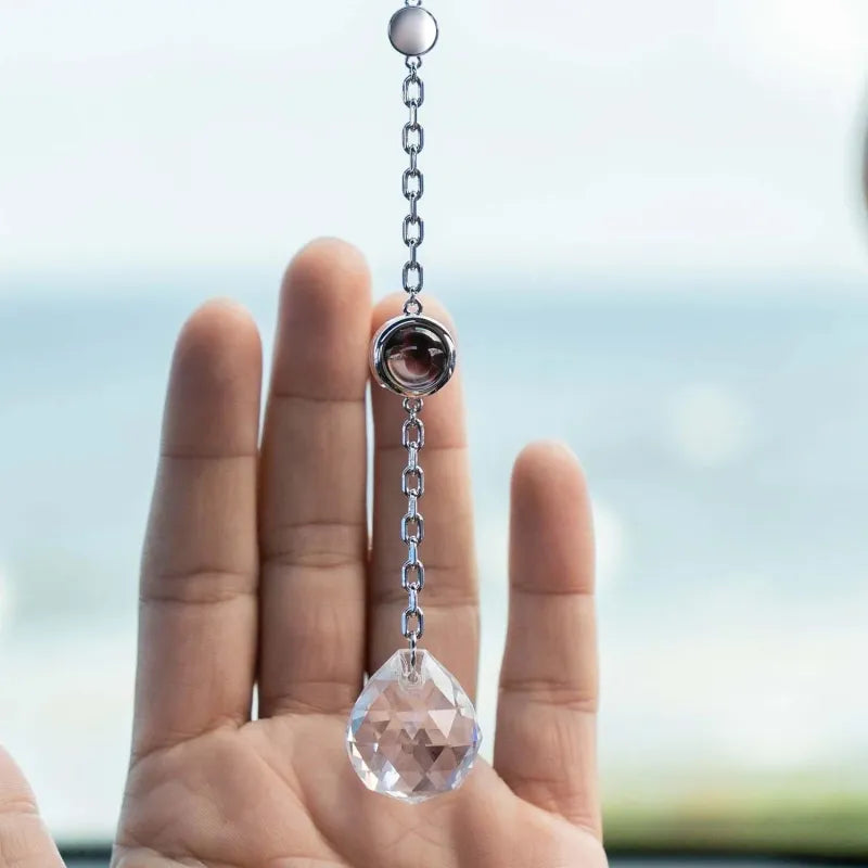 Personalized Photo Sun Catcher Projection Car Ornaments Memorial Gift Valentines Gift
