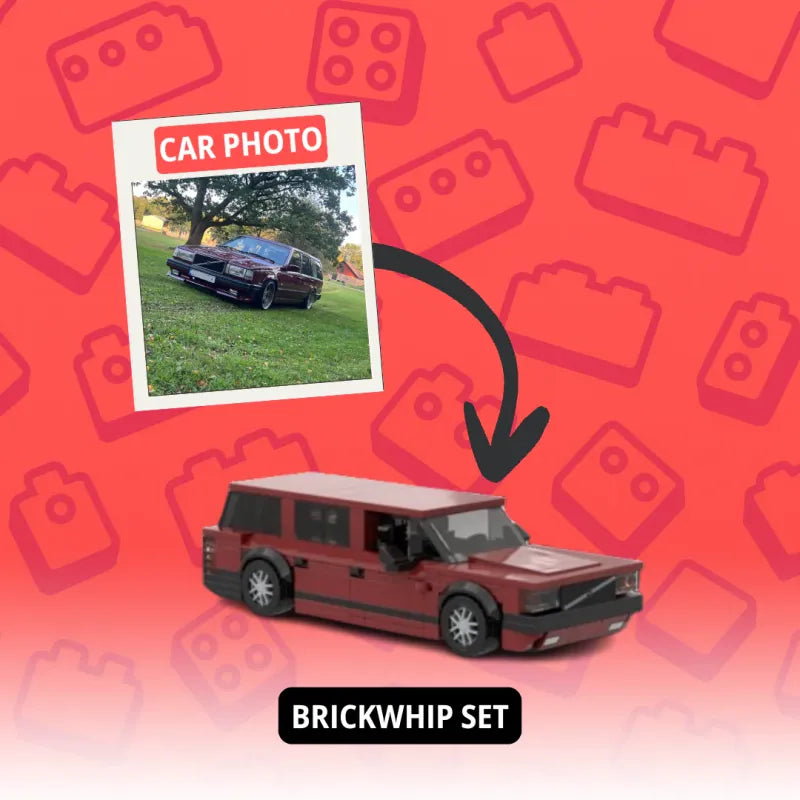 Custom Photo Car Brick Figure Set with Car Model & Personalized License Plate – Unique Birthday & Valentine’s Gift for Car Lovers
