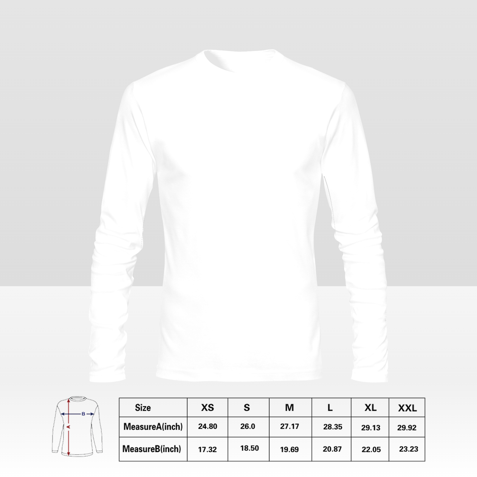 Custom Double-Sided Men's Long Sleeve T-Shirt Personalized All-Over Print Tee with Your Design